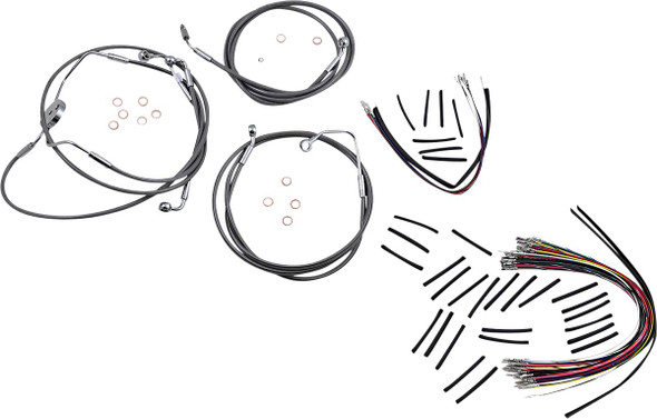 Magnum Shielding - 589022 - XR Handlebar Installation Kit - 15"-17" Ape Hanger Handlebars - Stainless Steel