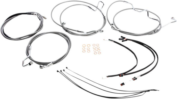 Magnum Shielding - 589872 - XR Handlebar Installation Kit - 15"-17" Ape Hanger Handlebars - Stainless Steel