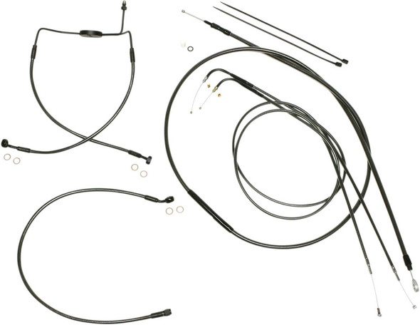 Magnum Shielding - 487284 - Black Pearl™ Designer Handlebar Installation Kit - 10" - '96-'06 FLH