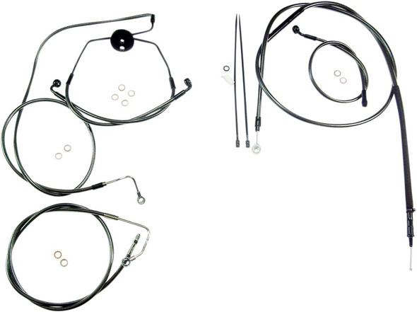 Magnum Shielding - 487314 - Black Pearl™ Designer Handlebar Installation Kit - 10" - '08-'13 FLH