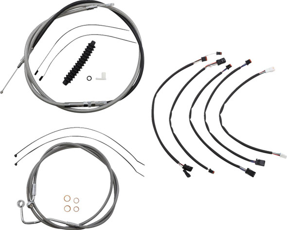 Magnum Shielding - 5891022 - XR Handlebar Installation Kit - 15"-17" Ape Hanger Handlebars - Stainless Steel/Chrome