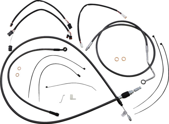 Magnum Shielding - 4871141 - Black Pearl™ Designer Handlebar Installation Kit - 12"-14" - '21-'23 FLTR