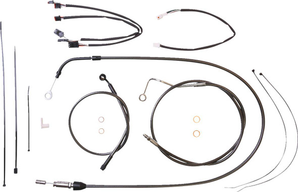 Magnum Shielding - 4871171 - Black Pearl™ Designer Handlebar Installation Kit - 12"-14" - '21-'23 FLH