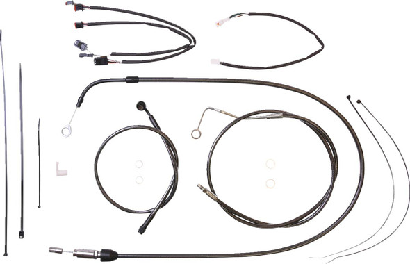 Magnum Shielding - 4871172 - Black Pearl™ Designer Handlebar Installation Kit - 15"-17" - '21-'23 FLH