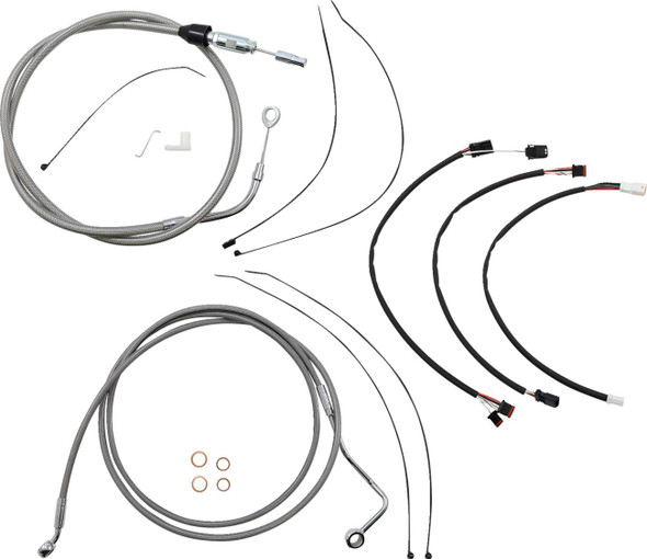Magnum Shielding - 5891172 - XR Handlebar Installation Kit - 15"-17" Ape Hanger Handlebars - Stainless Steel/Chrome