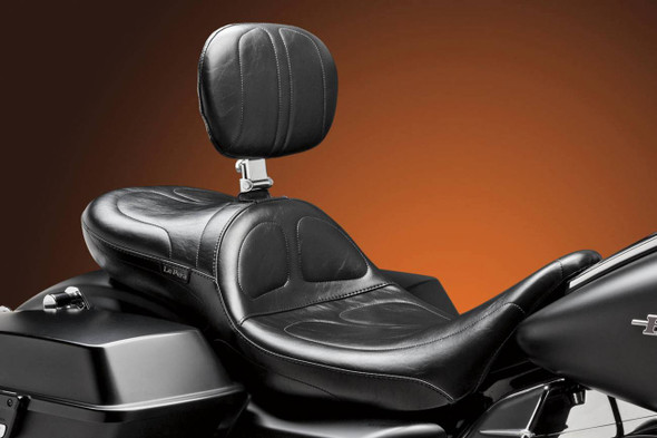 Le Pera - LK-957DLBR - Maverick Daddy Long Legs Seat - With Backrest - Black - Stitched - FL '08-'23