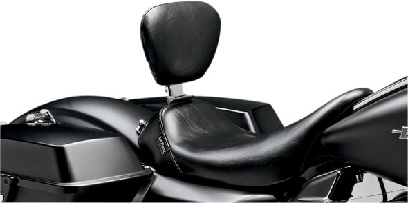 Le Pera - LK-005BR - Bare Bones Solo Seat - w/ Removable Drivers Backrest - Smooth - Black - FL '08-'23
