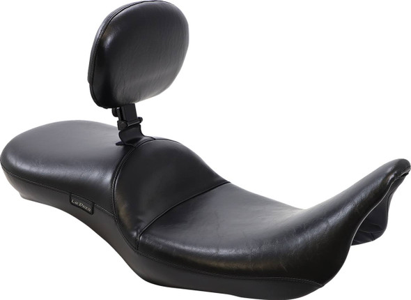 Le Pera - LK-957DLBRS - Maverick Daddy Long Legs Seat - With Backrest - Black - Smooth - FL '08-'23