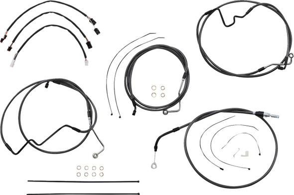 Magnum Shielding - 4871192 - Black Pearl™ Designer Handlebar Installation Kit - 15"-17" - '21-'23 FLH