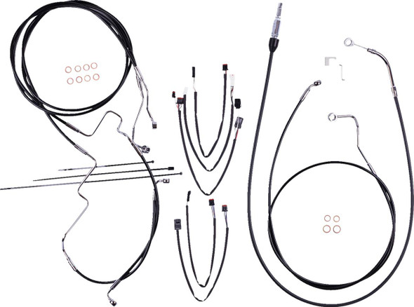 Magnum Shielding - 4891191 - XR Handlebar Installation Kit - 12"-14" Ape Hanger Handlebars - Black/Chrome