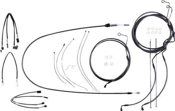 Magnum Shielding - 4871201 - Black Pearl™ Designer Handlebar Installation Kit - 12"-14" - '21-'23 FLHRXS