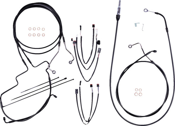 Magnum Shielding - 4861192 - XR Handlebar Installation Kit - 15"-17" Ape Hanger Handlebars - Black
