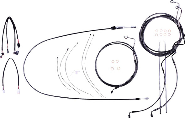 Magnum Shielding - 4871211 - Black Pearl™ Designer Handlebar Installation Kit - 12"-14" - '21-'23 FLTR