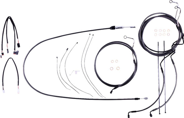 Magnum Shielding - 4871223 - Black Pearl™ Designer Handlebar Installation Kit - 18"-20" - '21-'22 FLHR