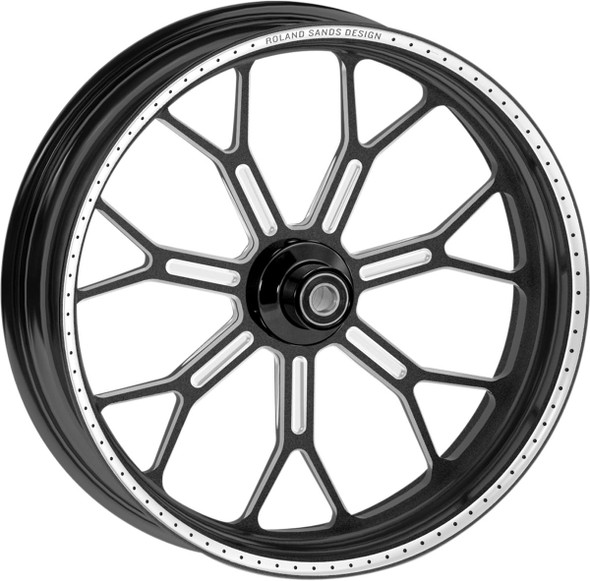 Rsd - 12047106DELJSM - Wheel - Delmar - Front - Dual Disc/with ABS - Black/Contrast Cut Ops™ - 21x3.5 - '08+ FLD
