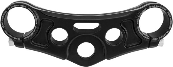 Rsd - 0208-2108-B - Top Triple Clamp - Gloss Black - With Riser Holes
