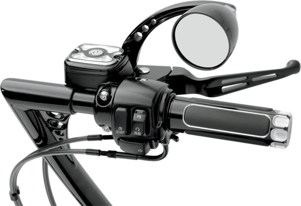 Rsd - 0208-2036-BM - Cafe Front Brake Master Cylinder Cover - Softail - Contrast Cut