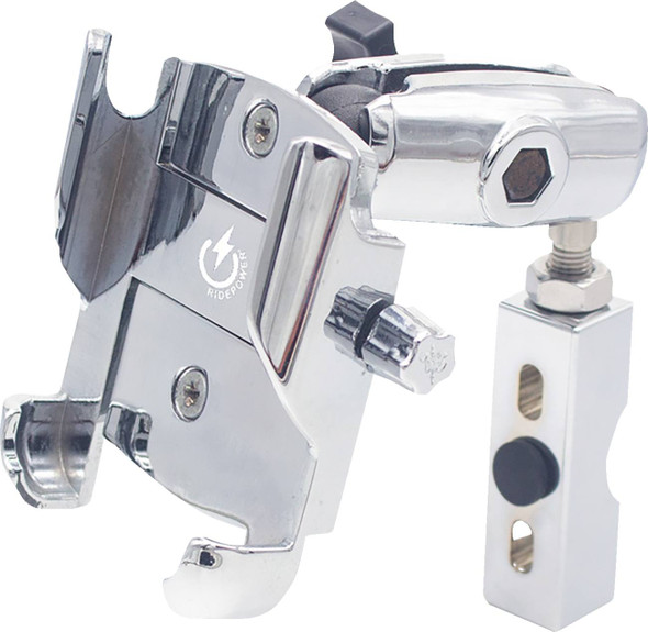Ridepower - RPMTLMOUNTLGCR - Metal Phone Mount - Large - Perch Mount - Chrome