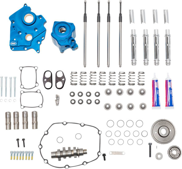 S&S Cycle - 310-1119 - Cam Chest Kit with Plate - Gear Drive - Oil Cooled - 540 Cam - Chrome Pushrods - M8