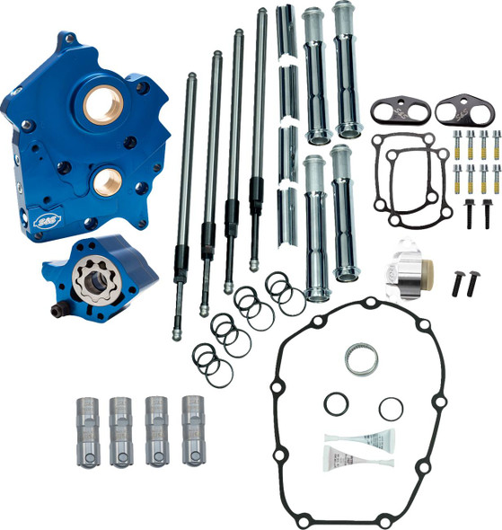 S&S Cycle - 310-1265 - Cam Chest Kit without Cams - Chain Drive - Water Cooled - Chrome Pushrods - M8
