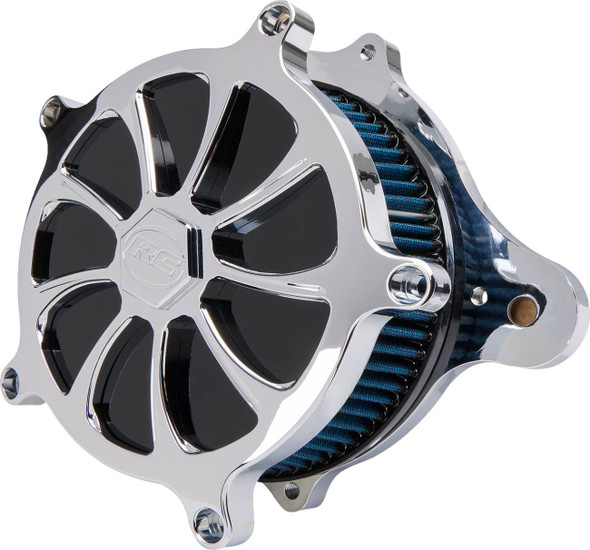 Rc Components - Chrome Airstrike Air Cleaner fits '17-'23 Harley M8 FLHT/​FLHR/​FLHX/​FLTRX & H-D FL Trike Models (Except '23 FLHXSE/FLTRXSE)