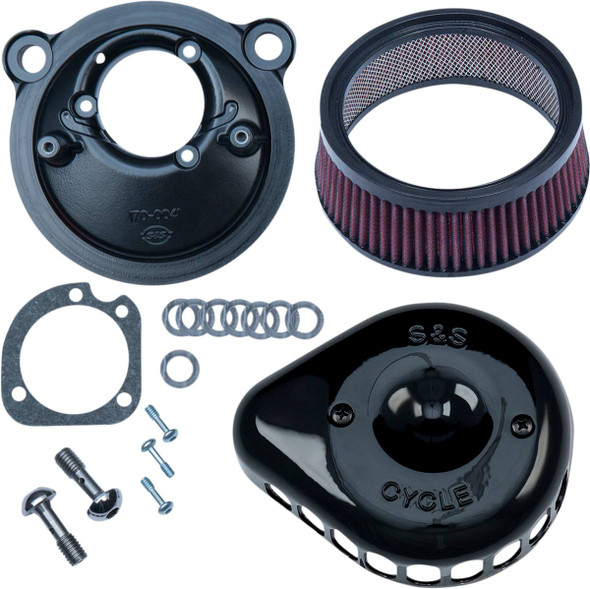 S&S Cycle - 170-0440C - Mini Teardrop Stealth Air Cleaner Kit - Gloss Black