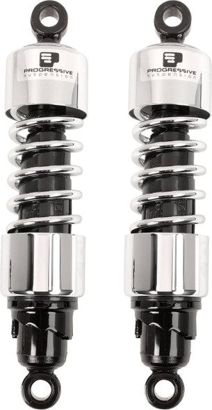 Progressive Suspension - 412-4079C - 412 Series Shock - 12" - Standard - Chrome - FLH/T