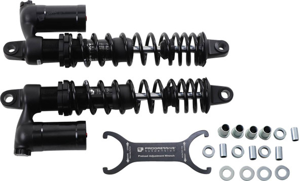 Progressive Suspension - 970-1016B - 970 Series Piggyback Shocks - Gloss Black/Matte Black - 15.00"