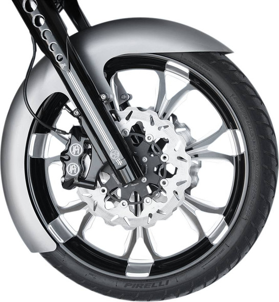 Russ Wernimont Designs - RWD-50177 - Custom Dresser Front Fender for 19" Wheel - Steel - LS-3 Style - 6" W x 41.25" L