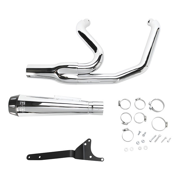 Bassani Exhaust - Road Rage 2-into-1 Exhaust Systems Chrome, Short - Fits '84-'94, '99-'00 FXR