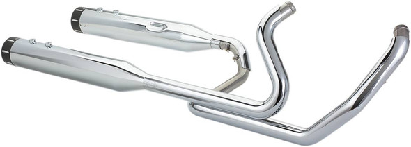 S&S Cycle - 550-0701C - El Dorado Dual Exhaust System - Chrome - Black Tracer