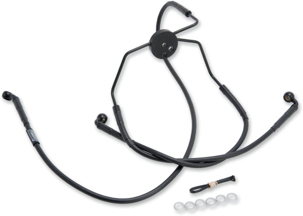 Russell - R08781BC - Brake Line - Front - +8" - FL '08-'13 - Black