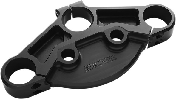 Slyfox - SF1000-2 - Triple Clamp - 49 mm - Upper - '14+ FLH - Black Anodized