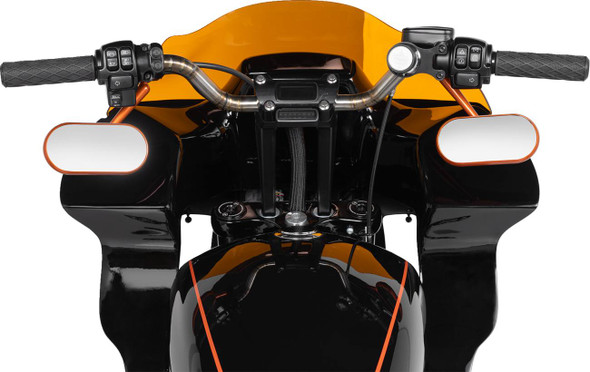 Thrashin Supply Co. - TSC-9500-1 - Handlebar Risers - Pull Back - 9-1/2" - Gauge Cutout - Black