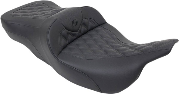 Saddlemen - 897-07-182HCT - Roadsofa™ Seat - without Backrest - Full Lattice Stitch - Heated - '99-07 FL