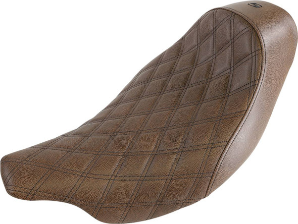 Saddlemen - 808-07B-002BLS - Renegade Solo Seat - Lattice Stitched - Brown - FL '08-'24
