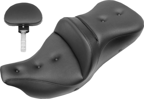 Saddlemen - 808-07B-183BRHC - Extended Reach Roadsofa™ Seat - Pillow Top - Backrest - Heated - FL '08-'24
