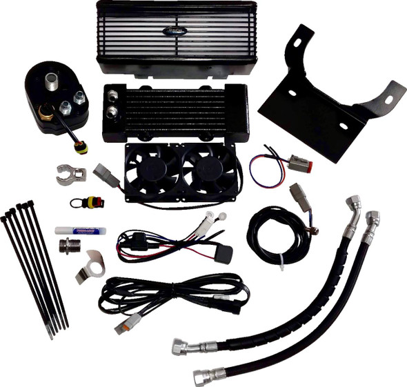 Ultracool - RF-2F - Oil Cooler Kit - Flat Black - Touring