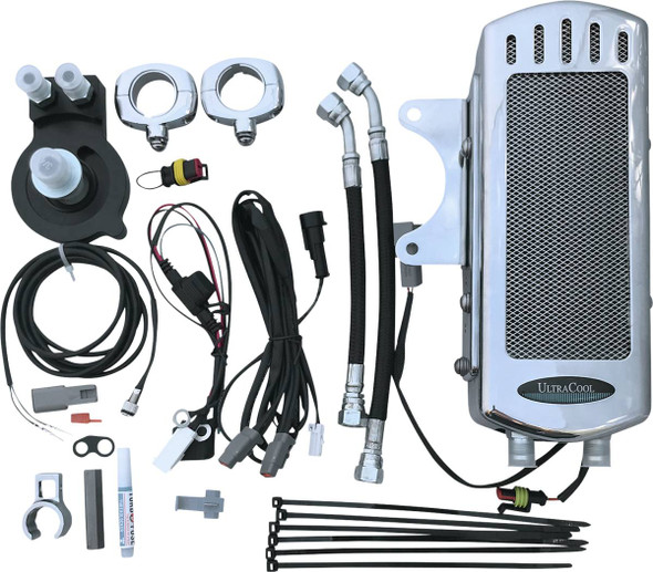 Ultracool - SMSP-2C - Side Mount Oil Cooler Kit - Chrome - Sportster