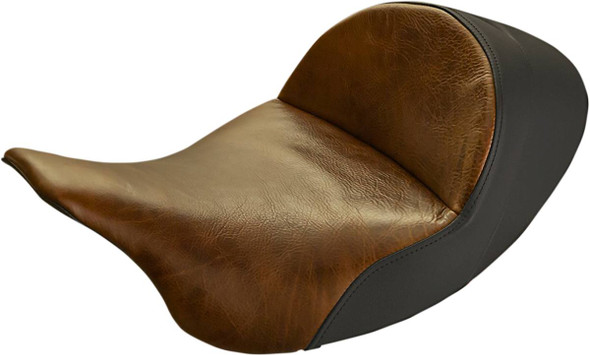 Saddlemen - 808-07B-0041L - Seat - Lariat Solo - Low - Distressed Brown - FL '08-'24