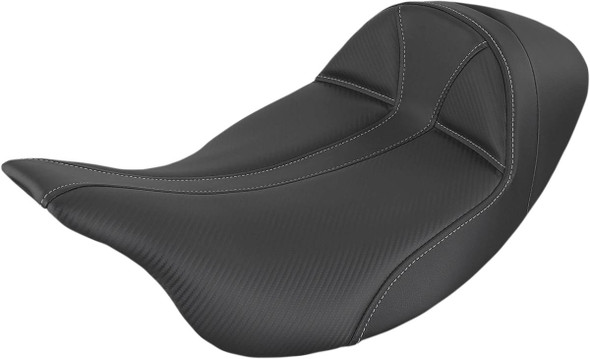 Saddlemen - 808-07B-0042L - Dominator Seat - Low - Solo - Black w/ Gray Stitching - FL '08-'24