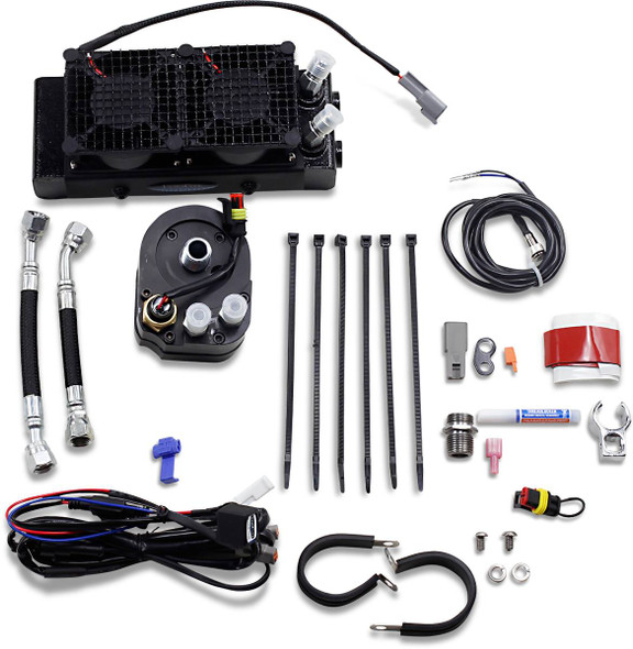 Ultracool - SMT-4 - Oil Cooler Kit - Naked - Black - Dyna/FXR/Softail/Touring