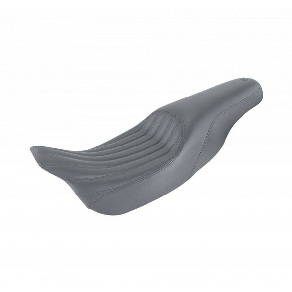 Saddlemen - 808-07B-047K - Knuckle 2-Up Seat - Black - Ribbed - FLH/FLT '08-'24