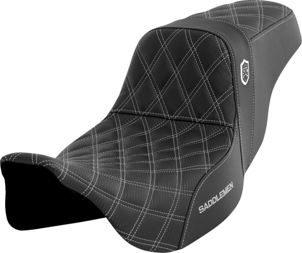 Saddlemen - SC80807SIL - Pro Series SDC Performance Seat - w/o Backrest - Silver Stitch - FLH/FLT '08-'23