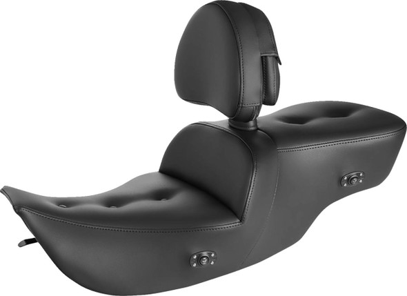 Saddlemen - 897-07-181BRHC - Roadsofa™ Pillow Top Seat - With Backrest - Heater - Black