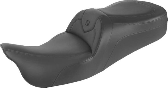 Saddlemen - 808-07B-187T - RoadSofa™ Seat - Without Backrest - Black w/ Black Stitching - FL '09-'24