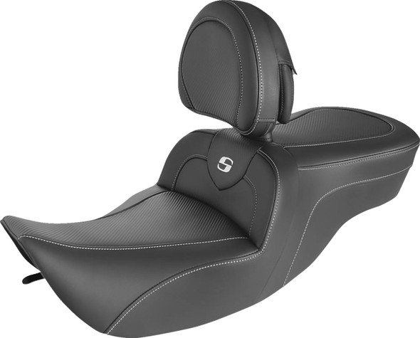 Saddlemen - 897-06-185BR - Roadsofa™ Seat - Carbon Fiber - with Backrest