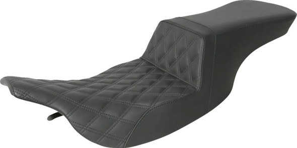 Saddlemen - 897-07-192 - Tour Step-Up Seat - Front Lattice Stitch - Black - FL '97-'07