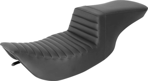 Saddlemen - 897-06-191 - Tour Step-Up Seat - Front Tuck-n-Roll - Black - FL '97-'07
