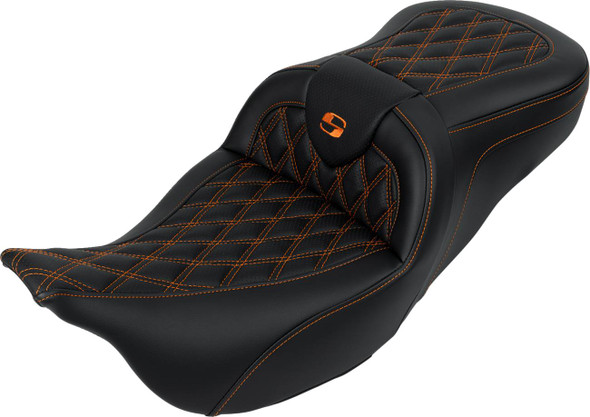 Saddlemen - 808-07B-182B4 - Roadsofa™ Seat - with Backrest - Red